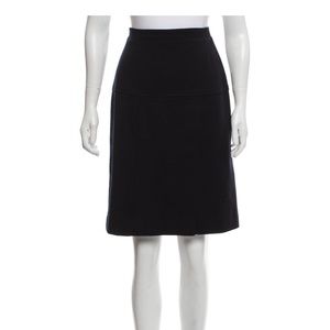 CHANEL Wool Crepe A-line Skirt - US Size 10